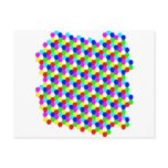 Colorful Hexagon Optical Illusion Post Cards
