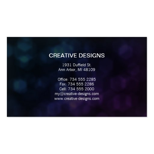 Colorful Hexes Business Cards (back side)