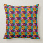 Colorful Hibiscus Pattern Throw Pillows