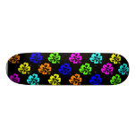 Colorful Hibiscus Skate Board Deck