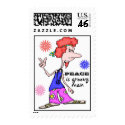 Colorful Hippie 60's Peace Postage postage by DesignIt Colorful Hippie 60's Peace Postage postage
