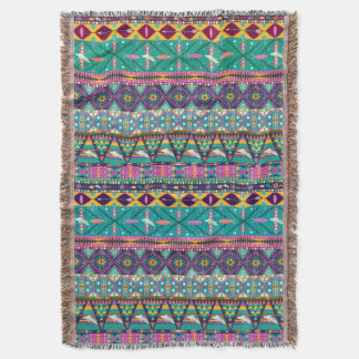 Women's Oversized Mexican & Tribal Print Blanket Shawl ...