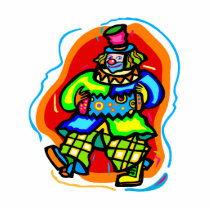 Colorful Hobo Clown Acrylic Cut Outs