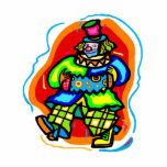 Colorful Hobo Clown Acrylic Cut Outs