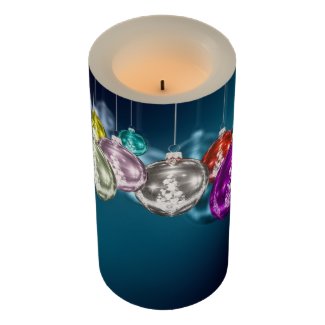 Colorful Holiday Ornaments Design LED Candle