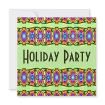colorful Holiday Party invitations