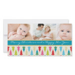 COLORFUL HOLIDAY PHOTOCARD :: patternedxmastree 1L Photo Card Template