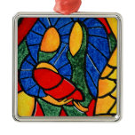 Colorful Holy Family Square Christmas Ornament Colorful Holy Family Square Christmas Ornament