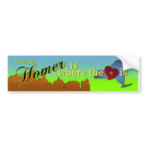 Colorful Homer Heart of NY Bumper Sticker