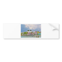 Colorful Hope Town, Bahamas Bumper Stickers