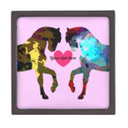 Colorful Horses Personalized Trinket Box planetjillgiftbox