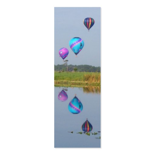 Colorful Hot Air Balloons bookmarks Business Card (front side)