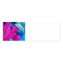 Colorful Hot Pink Teal Blue Gerber Daisies Flowers Business Card Templates