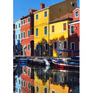 Colorful Houses on the River card