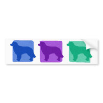 Colorful Hovawart Silhouettes Bumper Sticker bumper stickers by MenagerieMayhem Colorful Hovawart Silhouettes Bumper Sticker bumper stickers