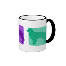 Colorful Hovawart Silhouettes Mugs