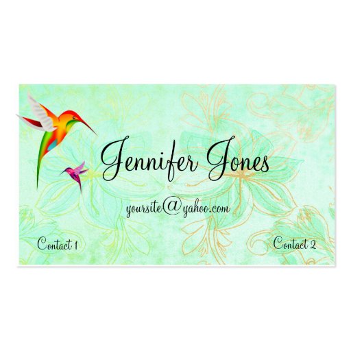 Colorful Hummingbirds Business Card