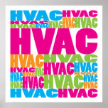 Colorful HVAC posters