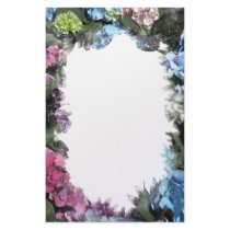 Colorful Hydrangea Blossoms stationery by loraseverson Colorful Hydrangea Blossoms stationery