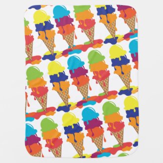 Colorful Ice Cream Baby Blanket