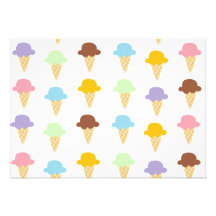 Colorful Ice Cream Cones Announcement