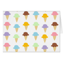 Colorful Ice Cream Cones Card