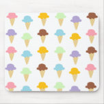 Colorful Ice Cream Cones Mousepad