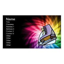 Colorful Ice Skate Business Cards