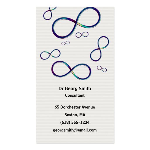Colorful Infinity - Scientist Business Card (front side)