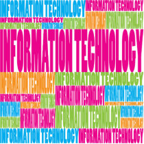 Colorful Information Technology photo sculptures