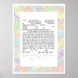 Colorful Interfaith Text Ketubah Posters