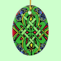 Colorful Irish Celtic Knot ornaments