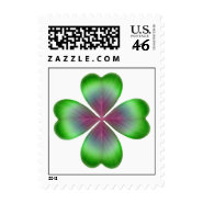 Colorful Irish Shamrock Postage stamp