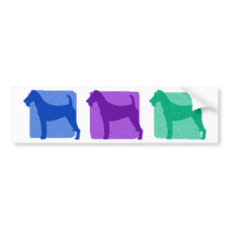 Colorful Irish Terrier Silhouettes Bumper Sticker bumper stickers by MenagerieMayhem Colorful Irish Terrier Silhouettes Bumper Sticker bumper stickers