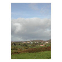 Colorful Irish Village Scene. Business Card Templates