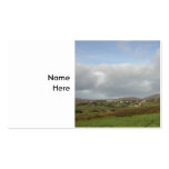 Colorful Irish Village Scene. Business Card Template