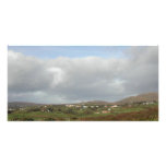 Colorful Irish Village Scene. Photo Card Template
