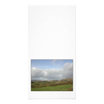 Colorful Irish Village Scene. Personalized Photo Card