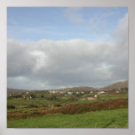 Colorful Irish Village Scene. Print