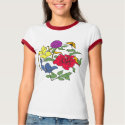 Colorful Japanese Flowers t-shirts