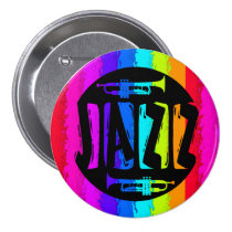 Colorful Jazz Trumpets buttons
