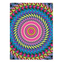 Colorful Kaleidoscope Design Postcards