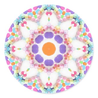 Colorful Kaleidoscope of Plastic Beads sticker
