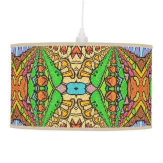 colorful kaleidoscopic pattern pendant lamp