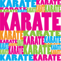 Colorful Karate photo sculptures
