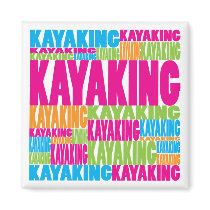 Colorful Kayaking magnets by busybees Colorful Kayaking magnets