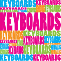Colorful Keyboards photo sculptures
