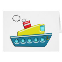 Colorful Kid's Boat Cards