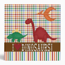 Colorful Kid's Dinosaur Binder