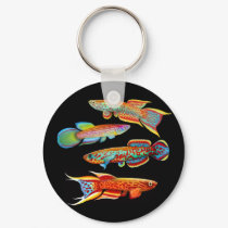 Colorful Killifishes Keychain